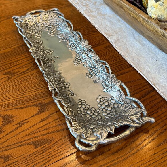1995 Arthur Court Oblong Grape Tray 19 X 5.5 - Picture 1 of 15